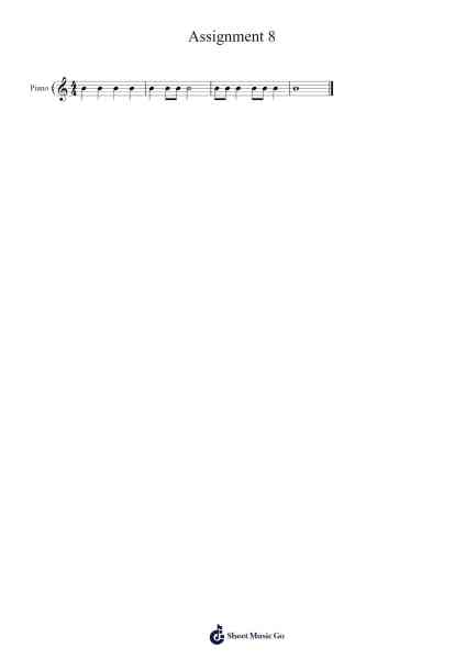 Assignment 8 Sheet Music by Iliana Elizabeth-Kay Bolding-Arr.Longbohm