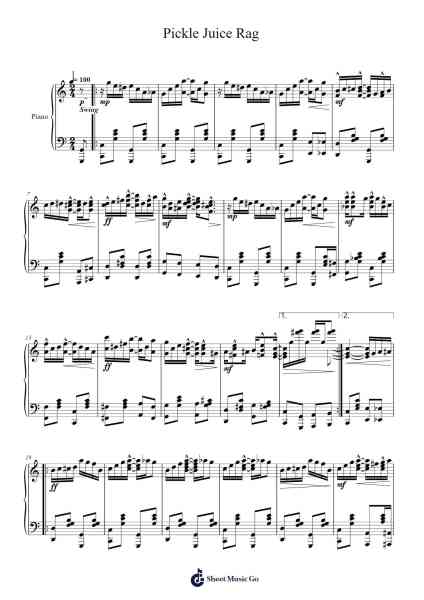 Pickle Juice Rag Sheet Music by Stilkim-Arr.Dwightlitt