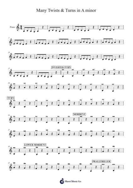 Many Twists & Turns in A minor Sheet Music by Babaoo-Arr.Stator