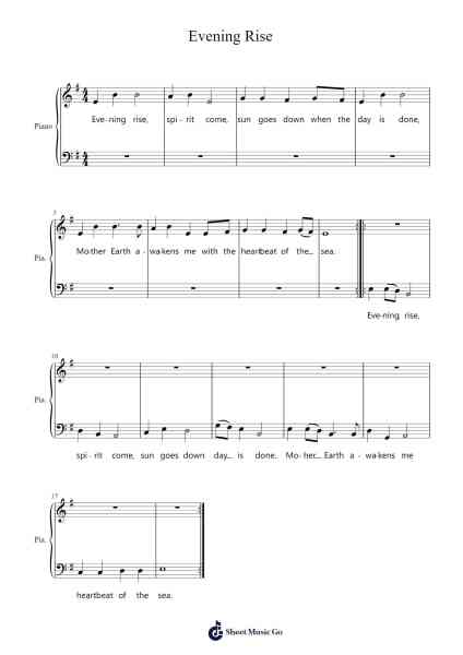 Evening Rise Sheet Music by Fayjean-Arr.Subill