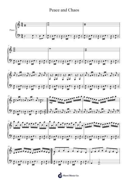 Peace and Chaos Sheet Music by RufusPManne-Arr.Davehan