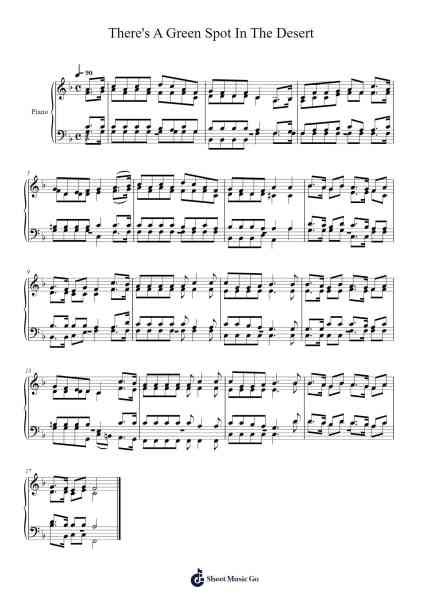 There's A Green Spot In The Desert Sheet Music by -Arr.Juddton Mucott