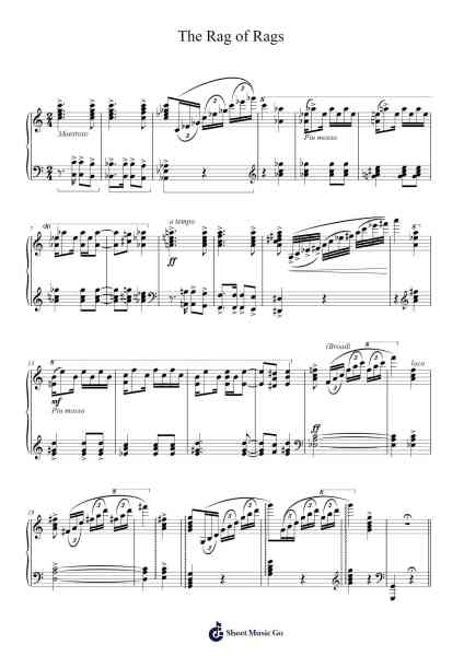 The Rag of Rags Sheet Music by William E. MacQuinn-Arr.Crodre Kipqe