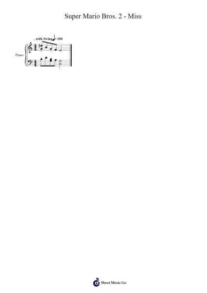 Super Mario Bros. 2 - Miss Sheet Music by Koji Kondo-Arr.Halemorse