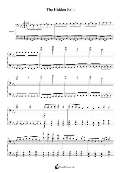 The Hidden Falls Sheet Music by Animal Jam-Arr.Markxy