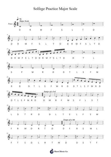 Solfege Practice Major Scale Sheet Music by Lucas Orsot-Arr.Housebuck Boylejones