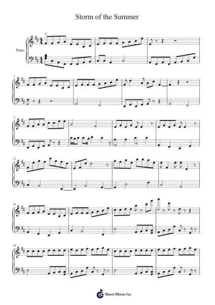 Storm of the Summer Sheet Music by Kevin Hernandez-Arr.Springbott Fitchblume