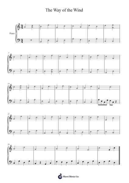 The Way of the Wind Sheet Music by andrew moranty-Arr.Wheenan