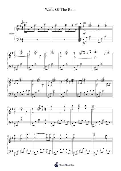 Wails Of The Rain Sheet Music by Ken Nakagawa-Arr.Pistal
