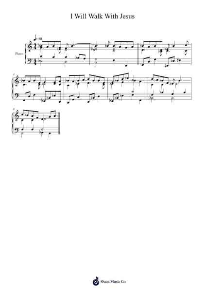 I Will Walk With Jesus Sheet Music by Stephen P. Schank-Arr.Chamver Brewslyle