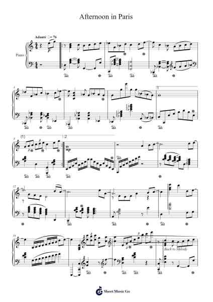 Afternoon in Paris Sheet Music by John Lewis-Arr.Woolfleen Juskirk