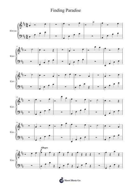 Finding Paradise Sheet Music by Judrod Lanstan-Arr.Benga