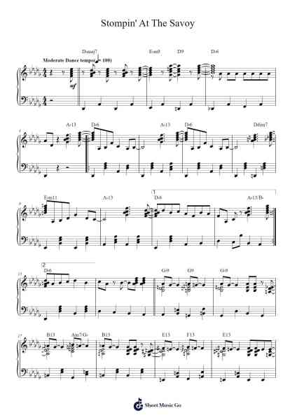 Stompin' At The Savoy Sheet Music by Benny Goodman-Arr.Chloekeats