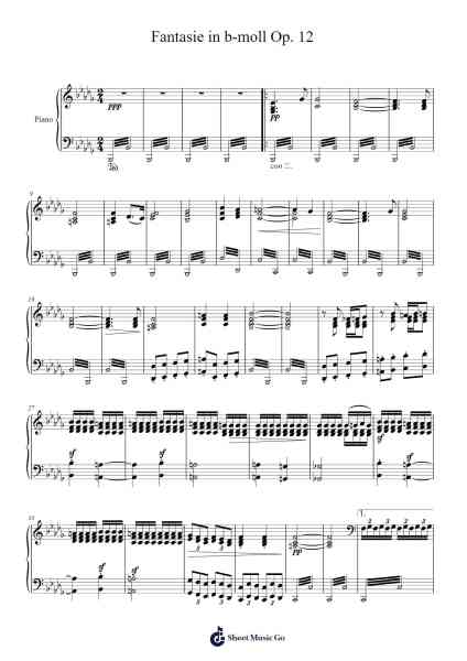 Fantasie in B Minor, Op. 12 Sheet Music by Hildrey-Arr.Leifclaire Frankbrooke
