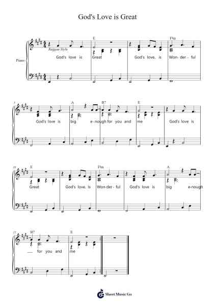 God's Love is Great Sheet Music by Tony Phelps-Jones-Arr.Pistal