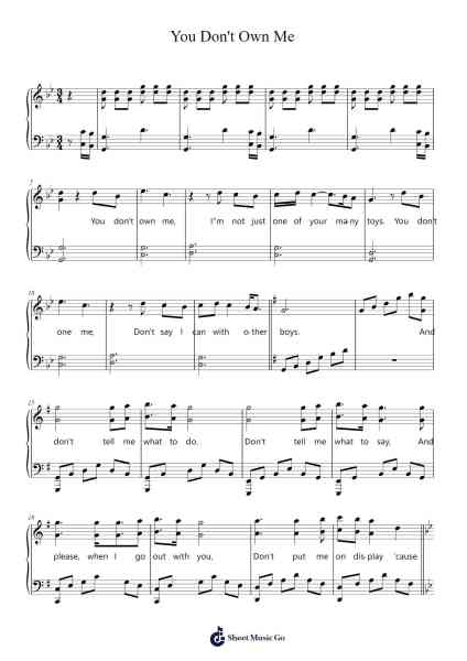 You Don't Own Me Sheet Music by Lesley Gore-Arr.Fesey Elroyrian