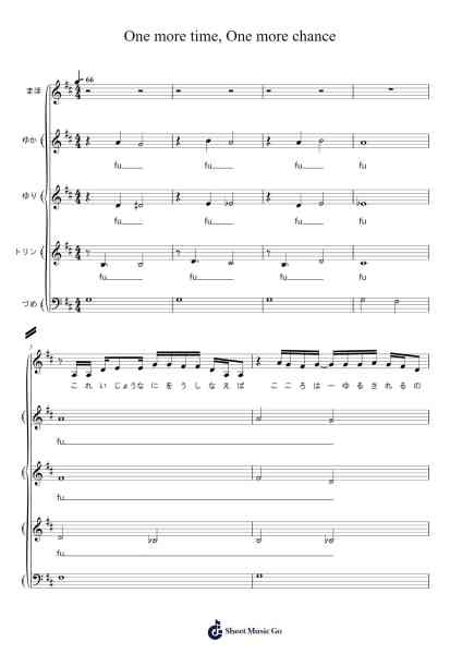 One more time, One more chance Sheet Music by -Arr.Gailmand