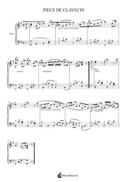Pièce de Clavecin Sheet Music by Henry Purcell-Arr.Xefunk Huttrick