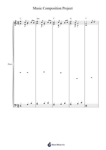 Music Composition Project Sheet Music by Warddave-Arr.Larple