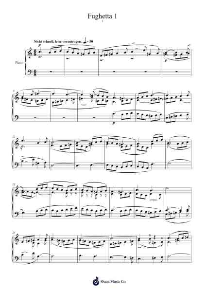 Sieben Klavierstücke in Fughettenform, Op. 126: No. 1 Sheet Music by Robert Schumann-Arr.Shawstuart Bergwar