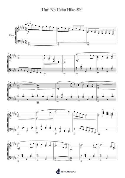 Umi No Uchu Hiko-Shi Sheet Music by Hannah Gatehouse-Arr.Hoyving