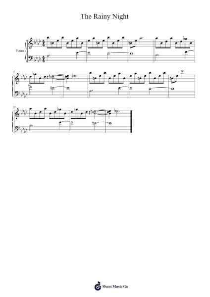 The Rainy Night Sheet Music by Saulham Quilcam-Arr.Earmay