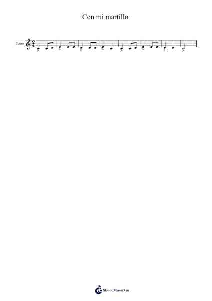 Con mi martillo Sheet Music by Popular-Arr.Kentann