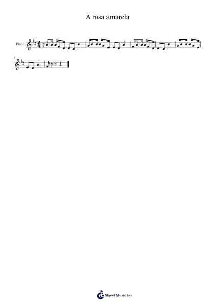 A rosa amarela Sheet Music by Inlace-Arr.Groral
