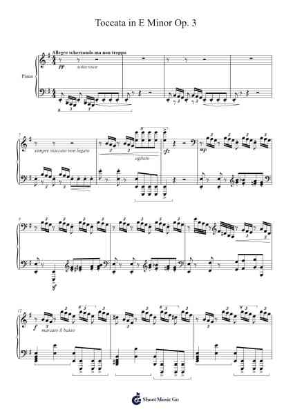 Toccata in E Minor, Op. 3 楽譜 by Gileschill Vaugthe-Arr.Hudvic Nolip