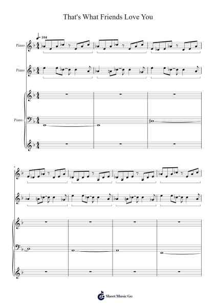 That's What Friends Love You Sheet Music by wigglessuperw-Arr.Cisbrian Jestier
