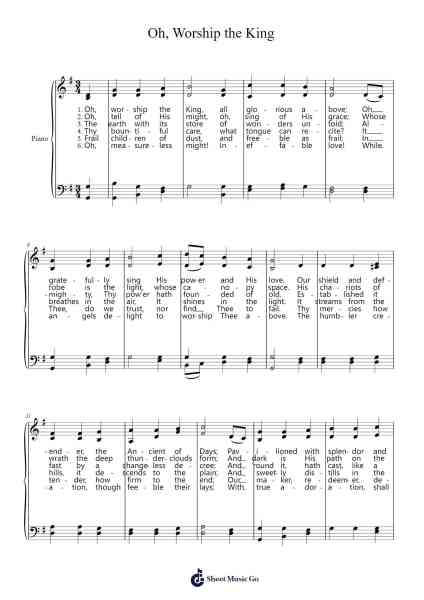 Oh, Worship the King Sheet Music by Johann Michael Haydn-Arr.Bysey Truwood