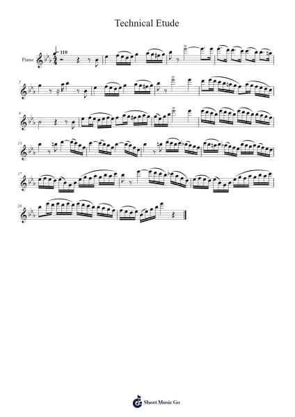 Technical Etude Sheet Music by -Arr.Jannuel Graceche