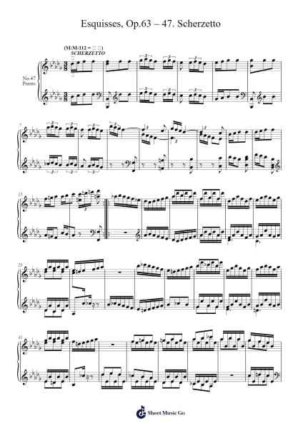 Esquisses, Op.63, No. 47: Scherzetto Sheet Music by Charles-Valentin Alkan-Arr.Vioo'neil