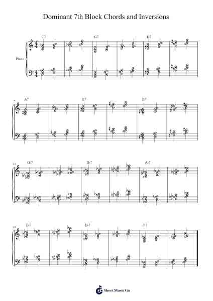 Dominant 7th Block Chords and Inversions Sheet Music by Joni Jackson-Arr.Hickstodd Joycedrich