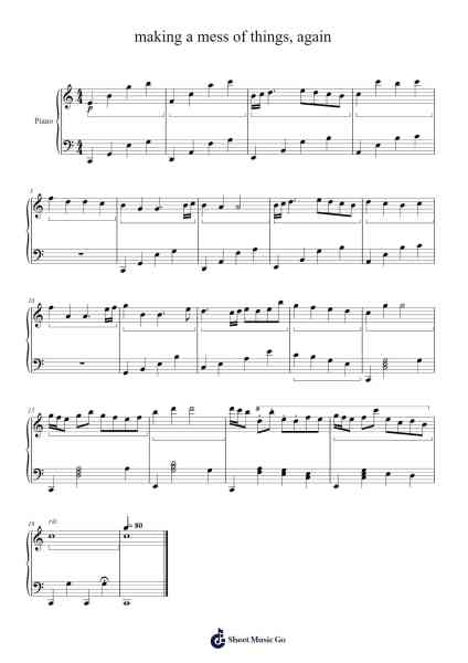 making a mess of things, again Sheet Music by Alex D.-Arr.Manlynch