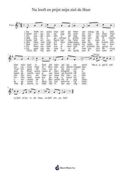 Nu looft en prijst mijn ziel de Heer Sheet Music by de Vocht-Arr.Bowreed