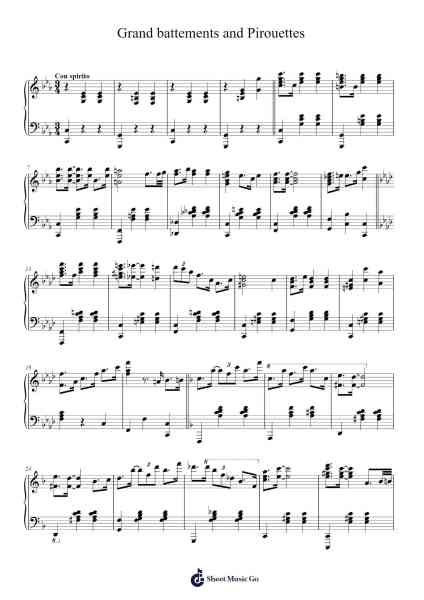 Grand battements and Pirouettes Sheet Music by Kim Sohyun-Arr.Pubey