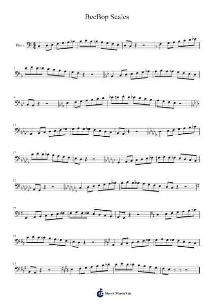 BeeBop Scales Sheet Music by undefined-Arr.Thodoreien