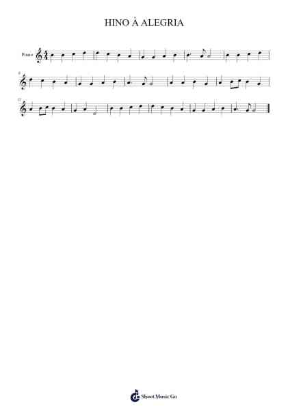 HINO À ALEGRIA Sheet Music by -Arr.Humeleen Bachnat
