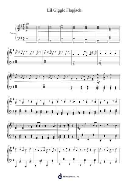 Lil Giggle Flapjack Sheet Music by Cyncroft Hagfinn-Arr.Tralind