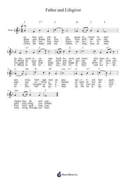 Father and Lifegiver Sheet Music by Phoerite Palrene-Arr.Jesret