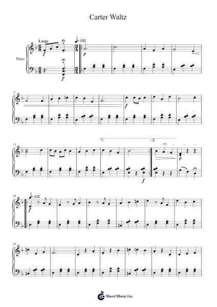 Carter Waltz Sheet Music by Ivan Martin Cea-Arr.Vindred Swinglenn