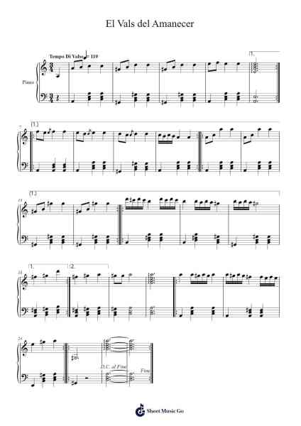 El Vals del Amanecer Sheet Music by Luis Rangel-Arr.Bobright