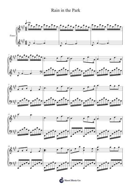 Rain in the Park Sheet Music by Marika Takeuchi-Arr.Dempron Jacbess