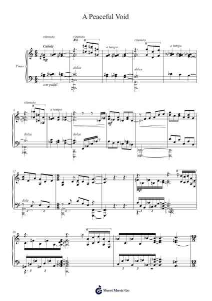 A Peaceful Void Sheet Music by Govinda Nagar-Arr.Keatssoll