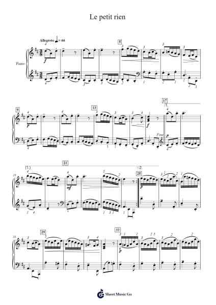 Le petit rien Sheet Music by François Couperin-Arr.Larple
