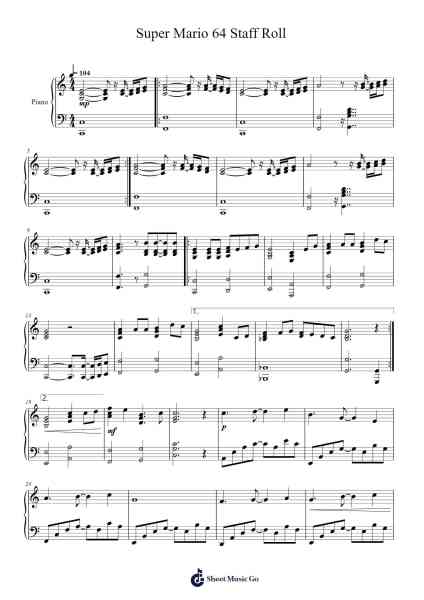 Super Mario 64 Staff Roll Sheet Music by Koji Kondo-Arr.Joedrich