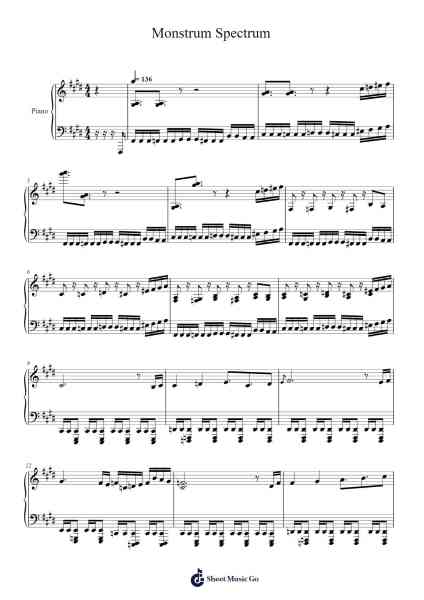 Monstrum Spectrum Sheet Music by Takahiro Unisuga-Arr.Clifffitch