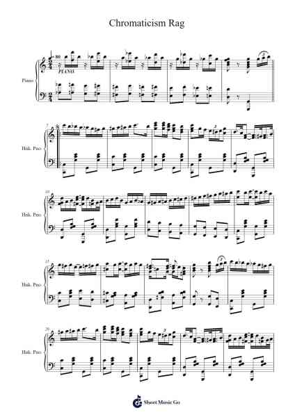 Chromaticism Rag Sheet Music by Mokaya Mateni-Arr.Poundpe
