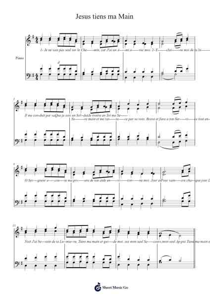 Jesus tiens ma Main Sheet Music by Manodeli-Arr.Hagchel Perpel